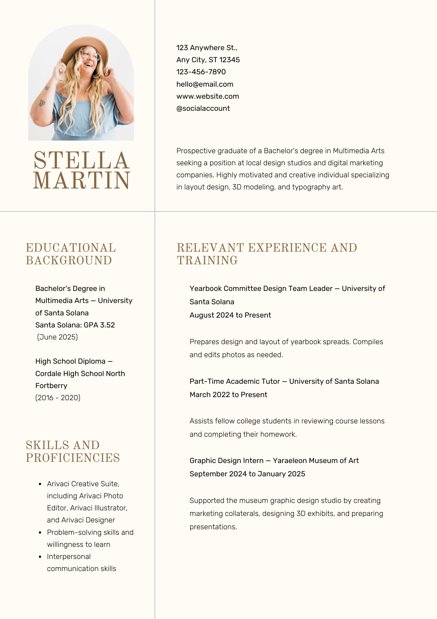 how to write a resume biography